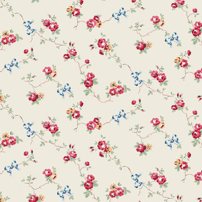 Rose & Bows Wallpaper Wallpaper Inn