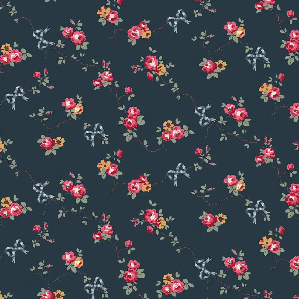 Rose & Bows Wallpaper Wallpaper Inn