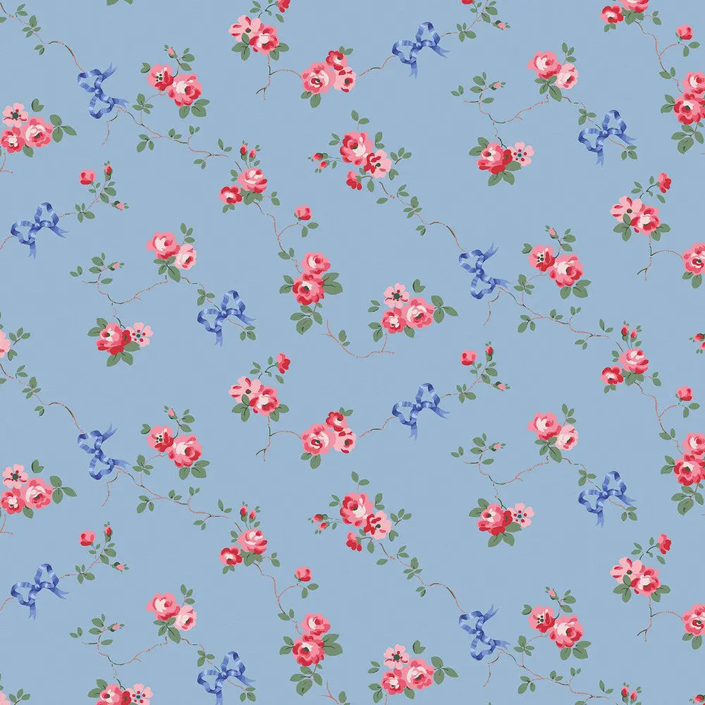 Rose & Bows Wallpaper Wallpaper Inn