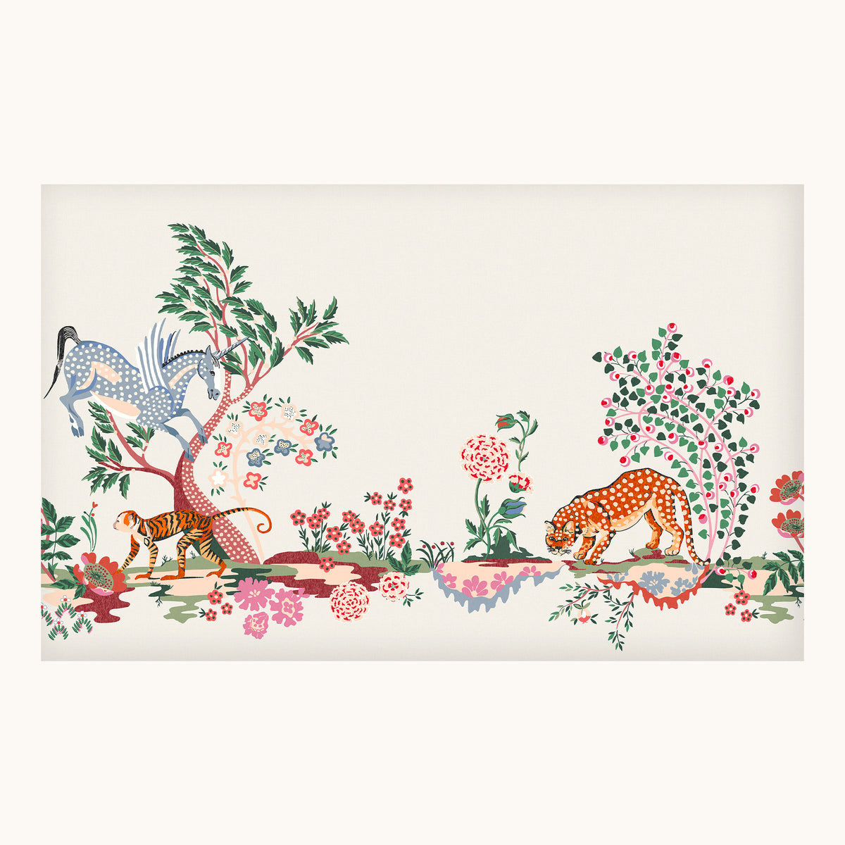 Painted Kingdom Cream Fixed Size Mural