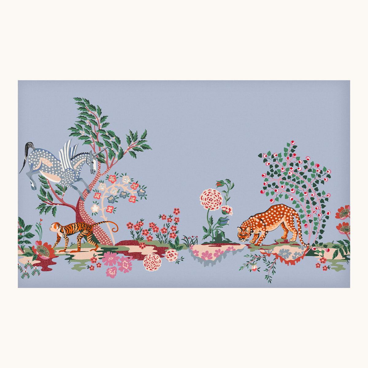 Painted Kingdom Blue Fixed Size Mural