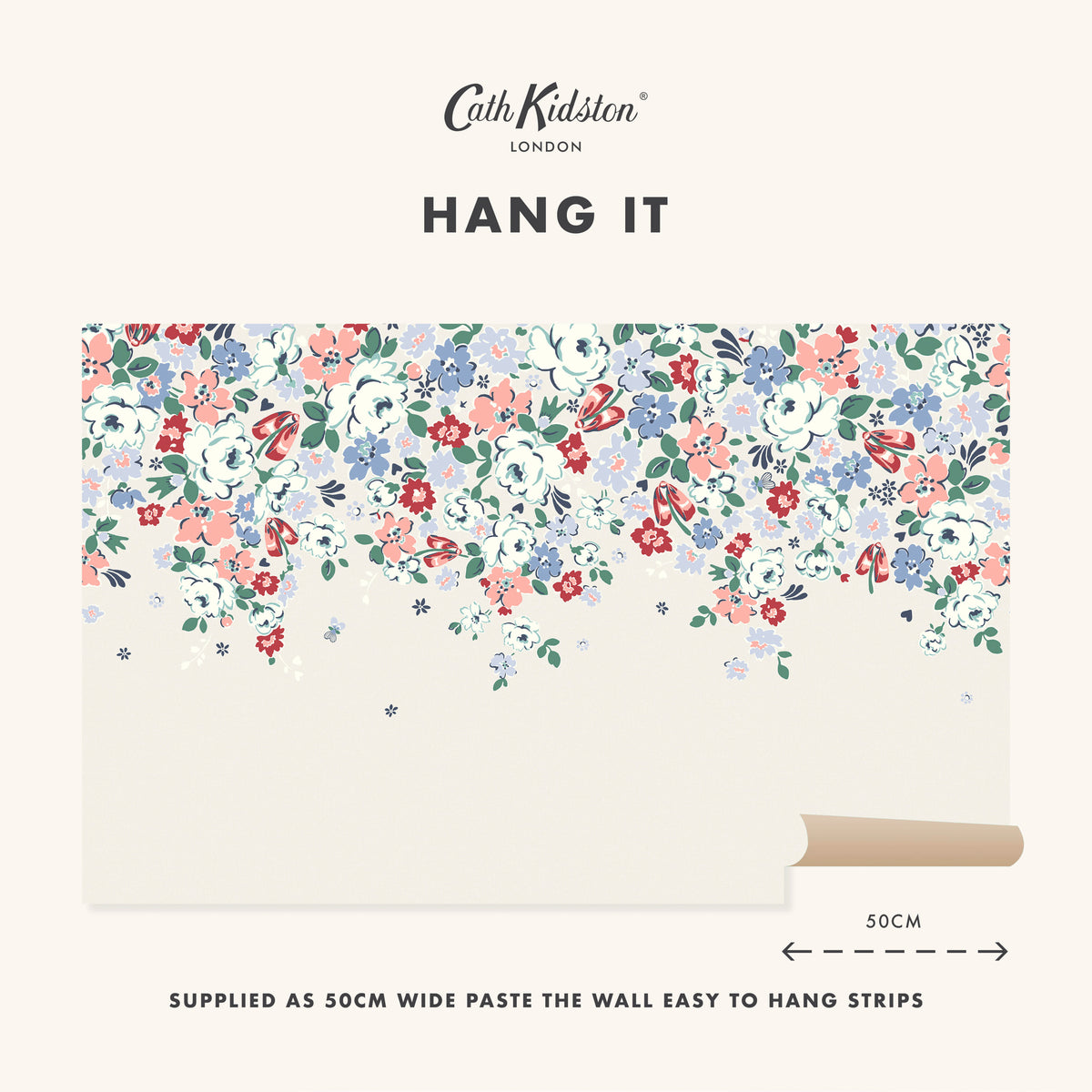 Clifton Floral Cream Fixed Size Mural