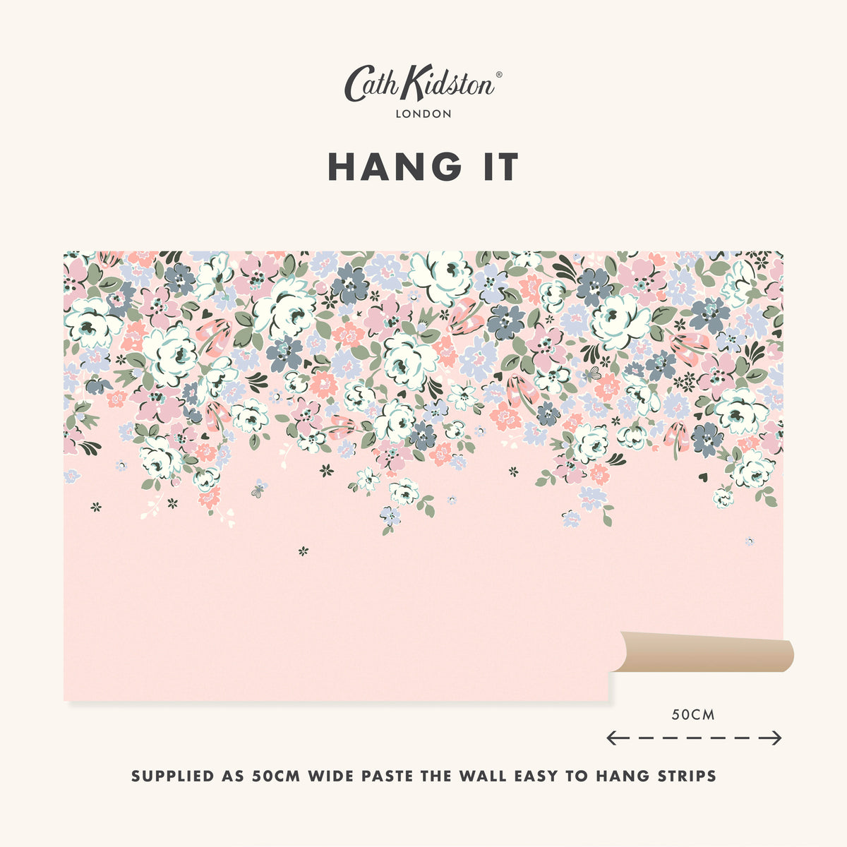 Clifton Floral Pink Fixed Size Mural