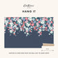 Clifton Floral Navy Fixed Size Mural