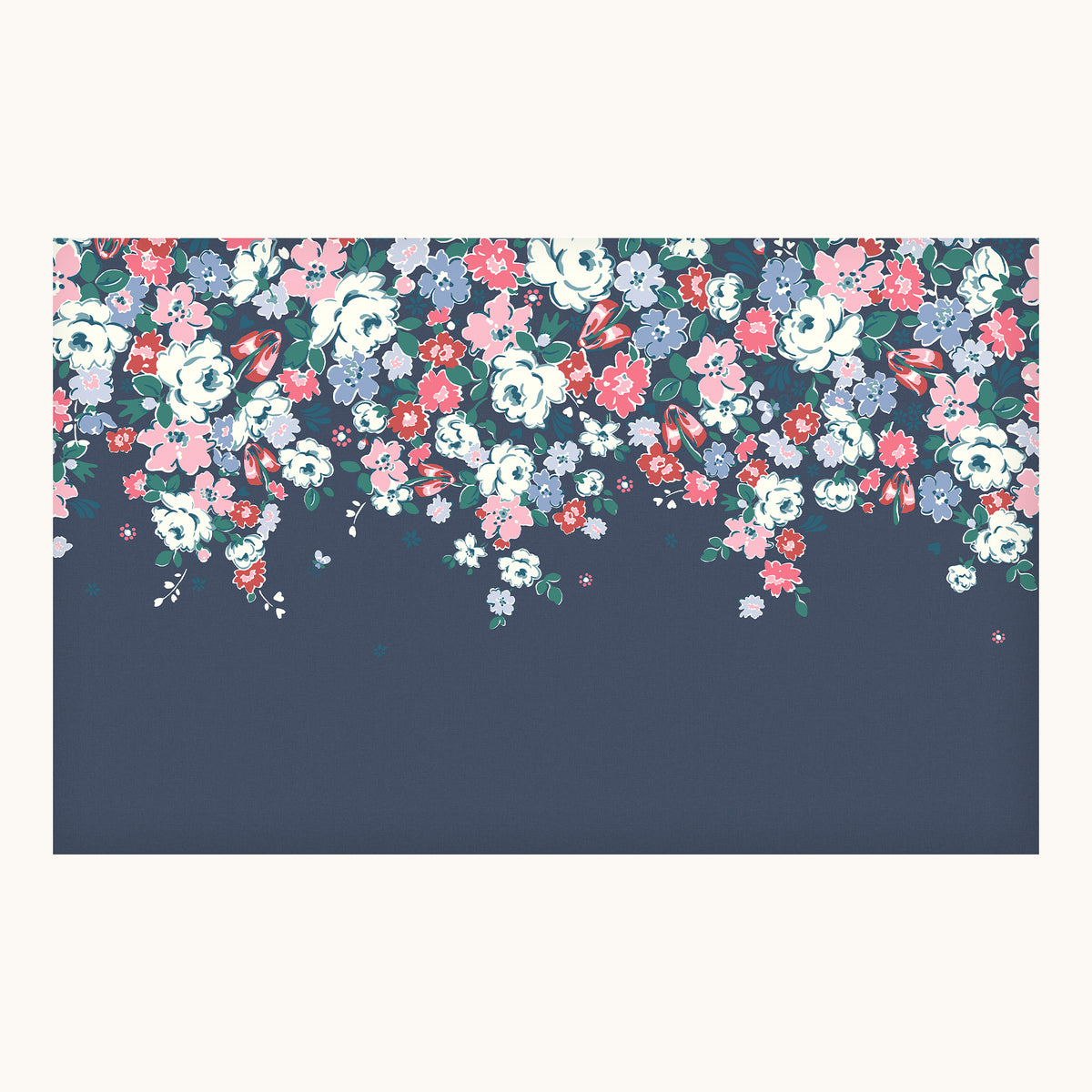 Clifton Floral Navy Fixed Size Mural
