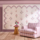 Stitch In Time Pink Fixed Size Mural