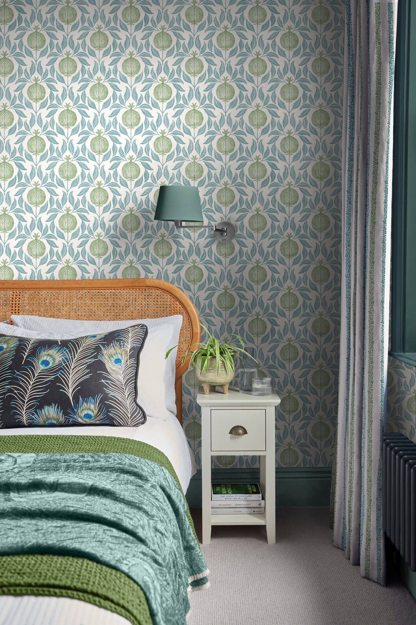 Apple of Grenada Blue & Green Wallpaper