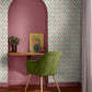 Apple of Grenada Pink & Green Wallpaper