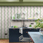 Laurel Leaf Stripe Pink & Green Wallpaper