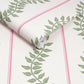 Laurel Leaf Stripe Pink & Green Wallpaper