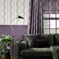 Laurel Leaf Stripe Mauve & Sage Wallpaper