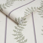 Laurel Leaf Stripe Mauve & Sage Wallpaper