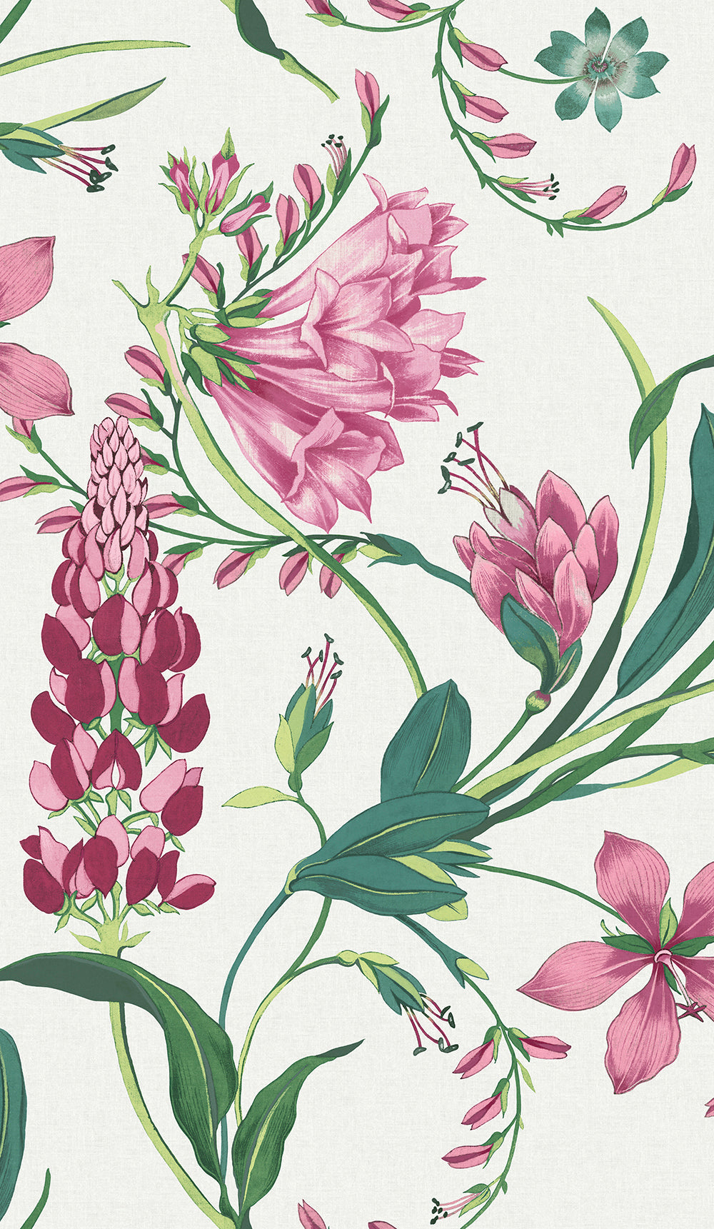 Botanist Scroll Pink Wallpaper