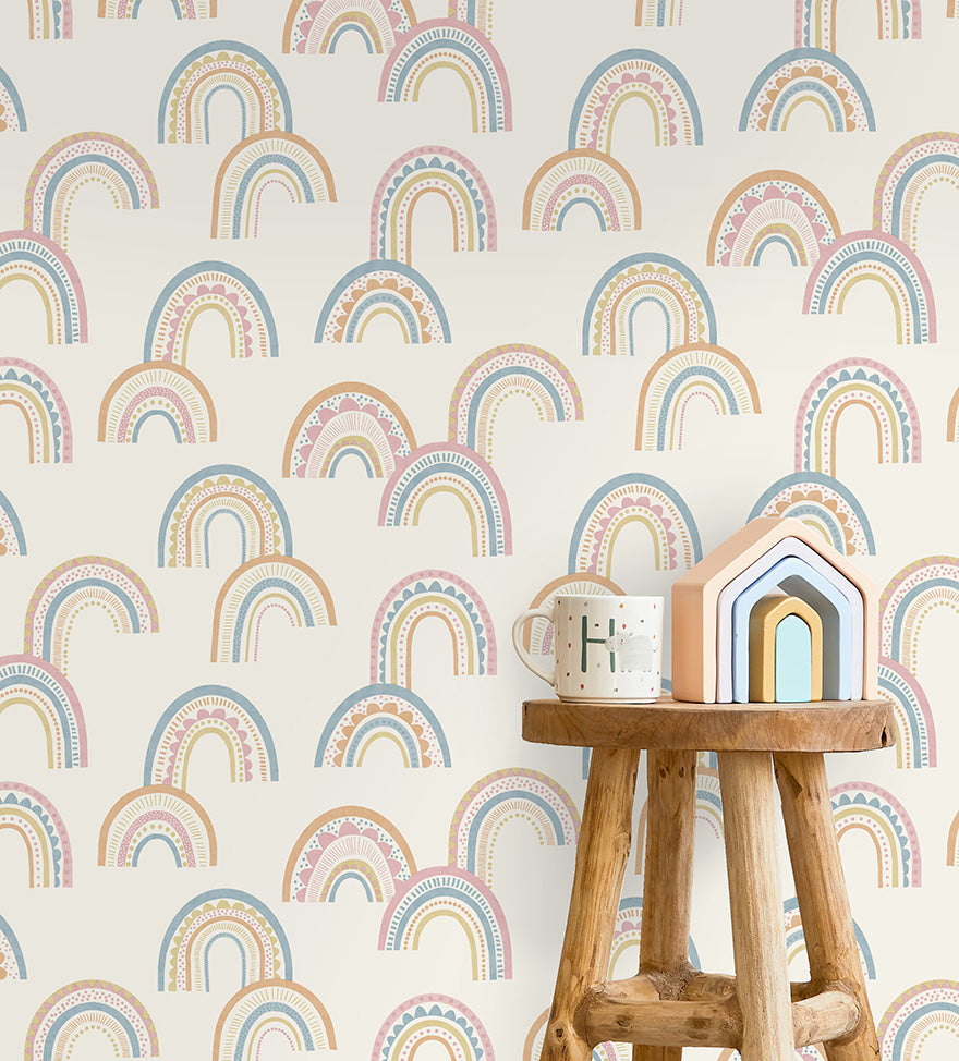 Boho Rainbow Kids Wallpaper Wallpaper Inn