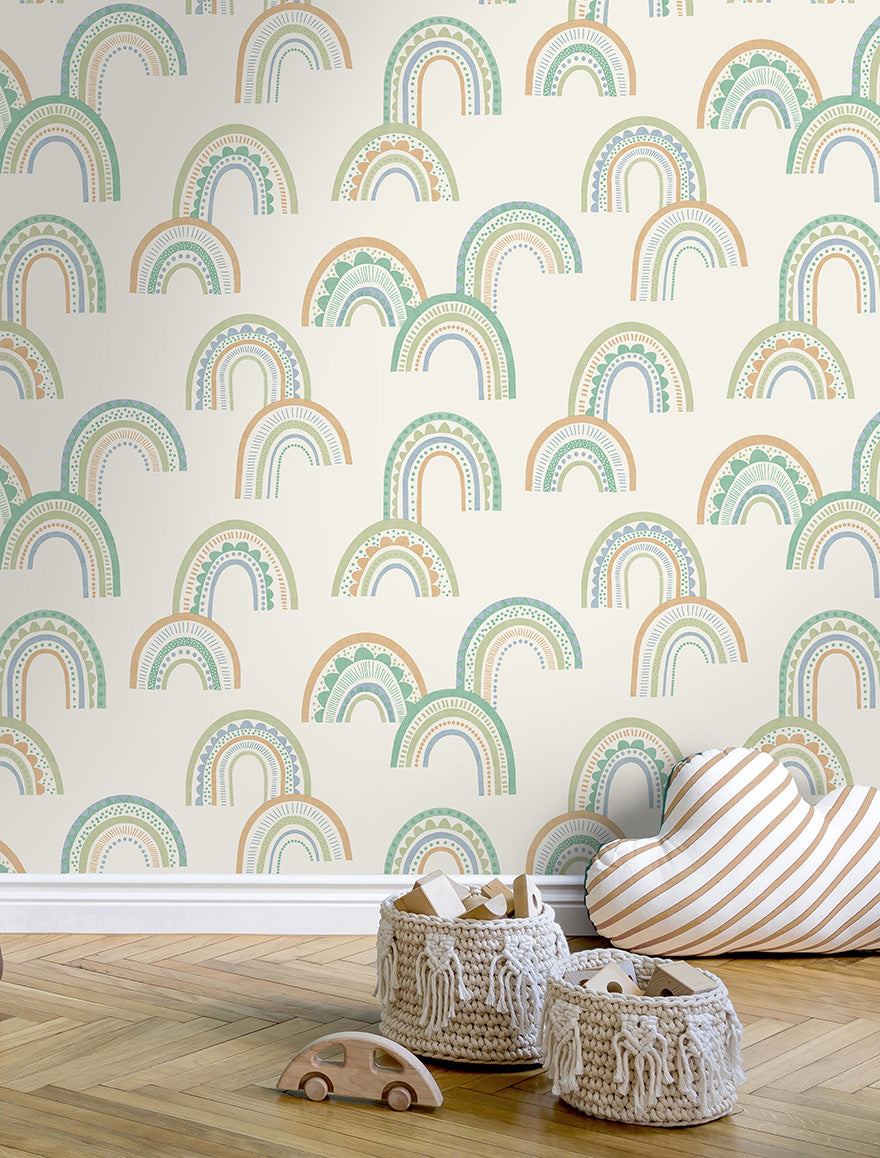 Boho Rainbow Kids Wallpaper Wallpaper Inn