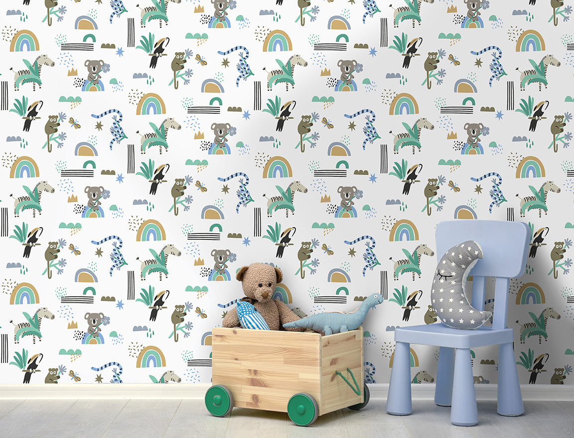 Abstract Animals Kids Wallpaper Wallpaper Inn