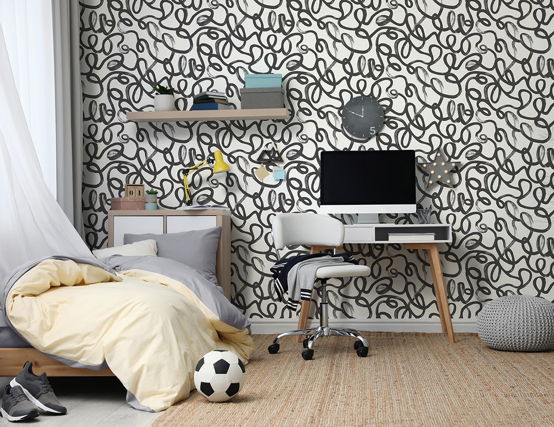 Squiggle Wallpaper Wallpaper Inn