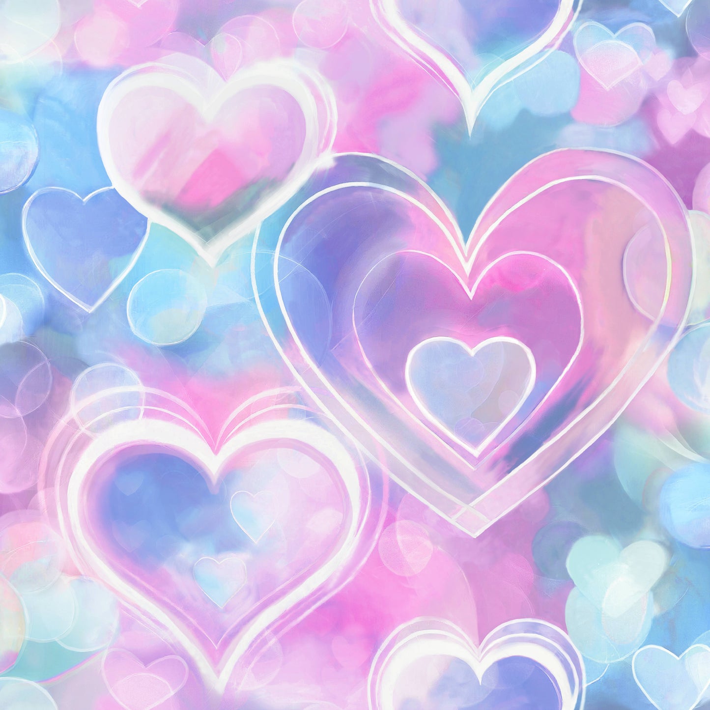 Neon Hearts Pink/Blue