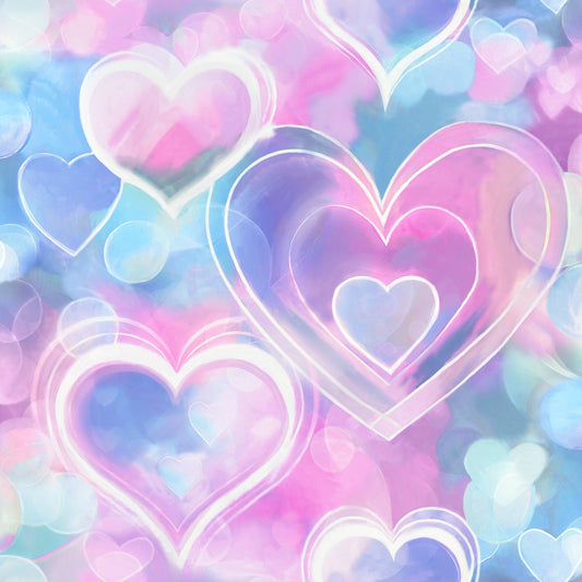 Neon Hearts Pink/Blue