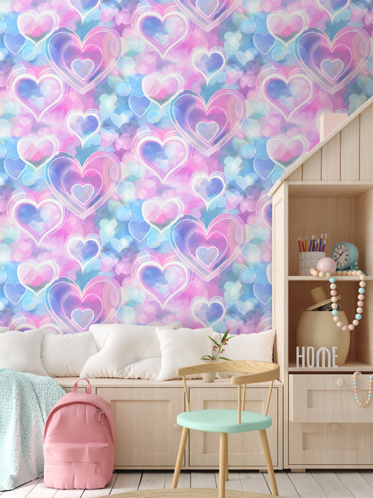 Neon Hearts Pink/Blue