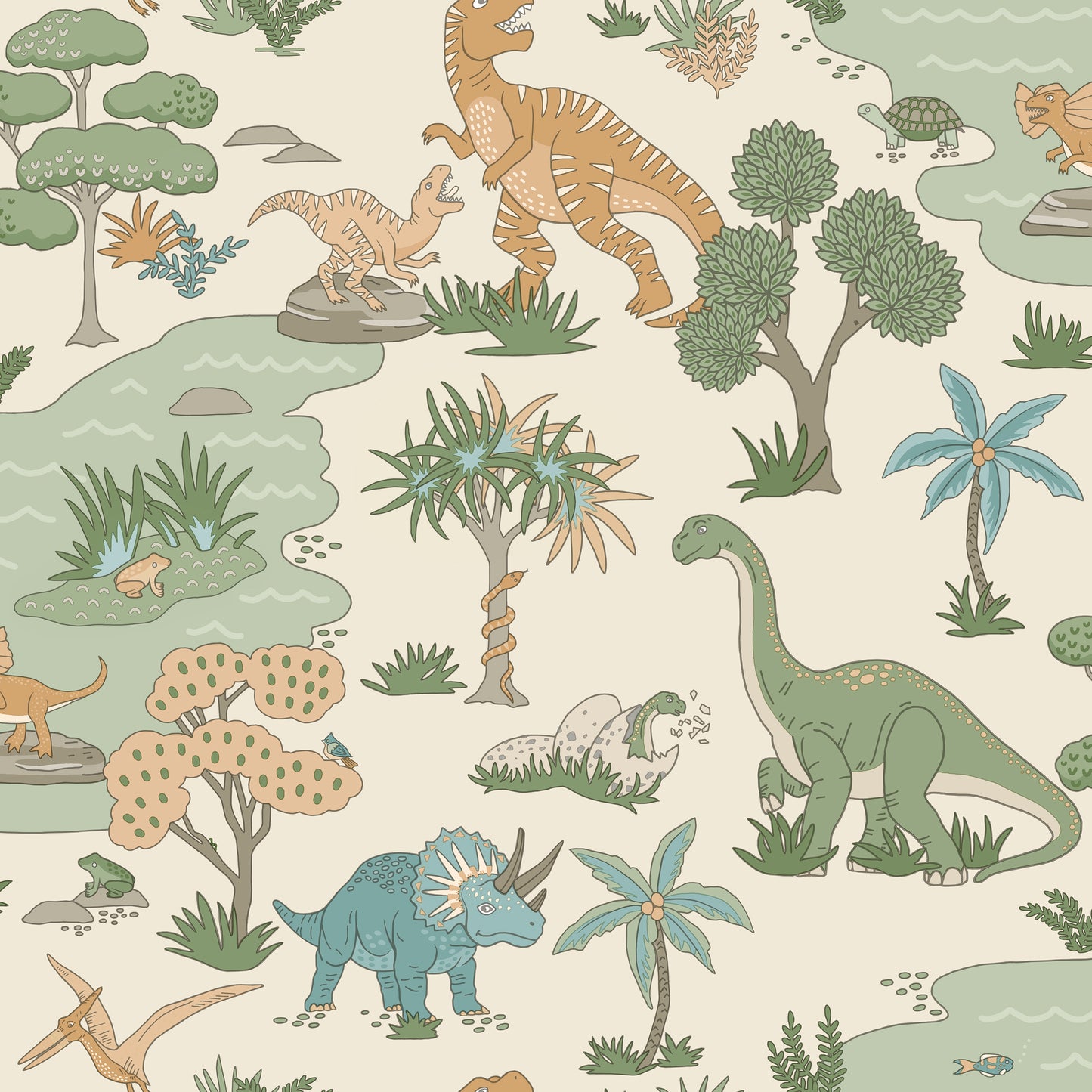 Dino Zoo Cream / Multi