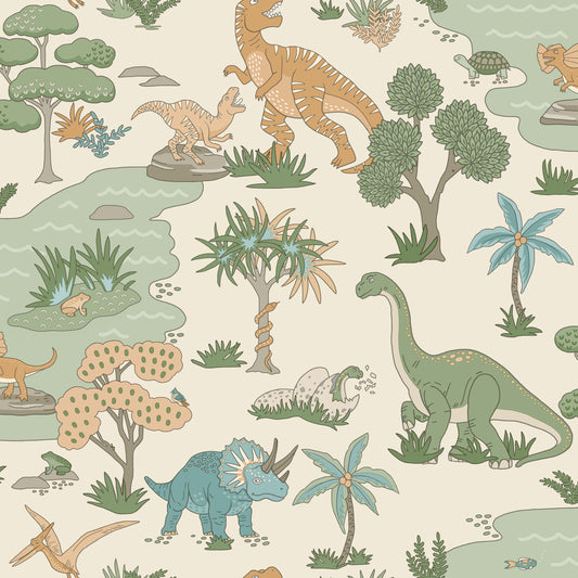 Dino Zoo Cream / Multi