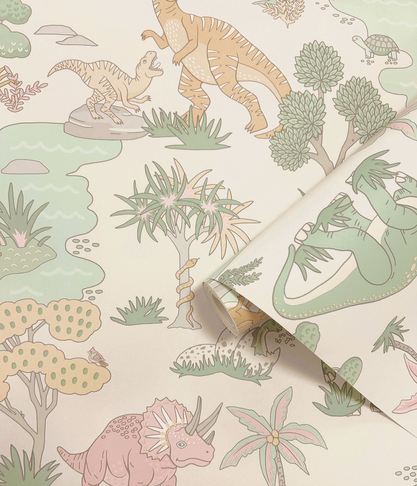 Dino Zoo Pink / Sage