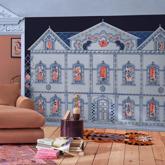 Doll House Navy Mural