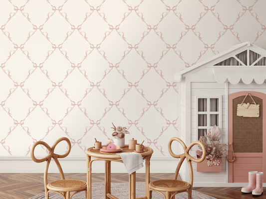 Tied With a Bow Cream / Pink