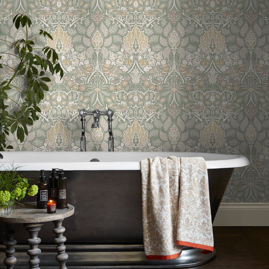 Dove & Rose Spring Woodland Wallpaper