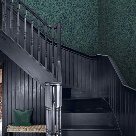 Acorn Heritage Blue Wallpaper