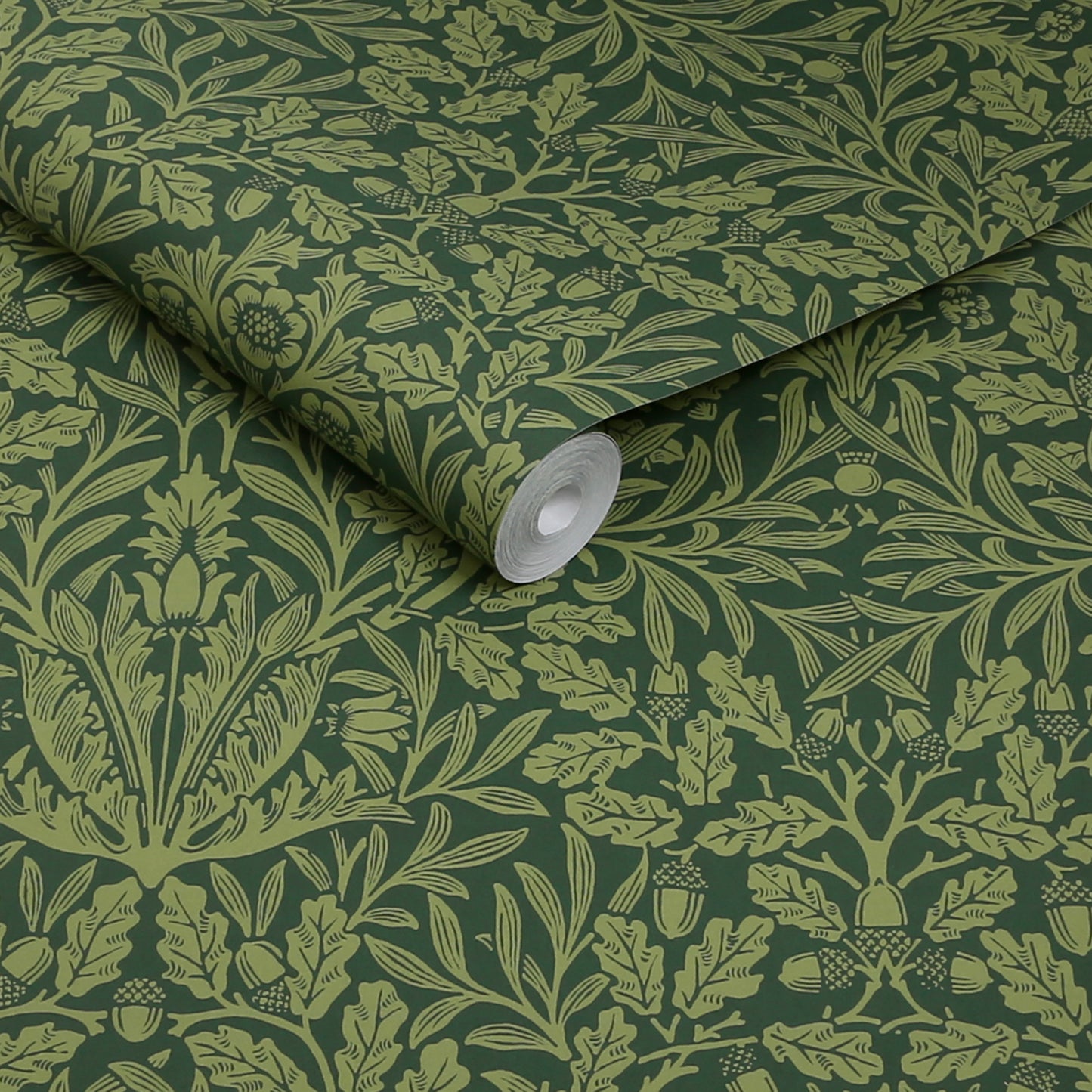 Acorn Garden Green Wallpaper