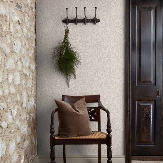 Acorn Hessian Wallpaper