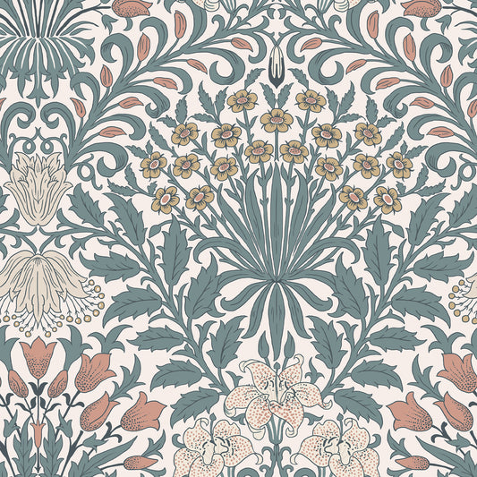 Garden Dusty Blue Wallpaper