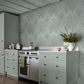 Garden Cottage Blues Wallpaper