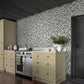 Bird & Pomegranate Cloudy Blues Wallpaper