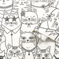 Colour-me Cats Black / White