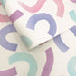 Curly Confetti Aqua / Lilac / Pink