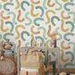 Curly Confetti Teal / Ochre / Orange