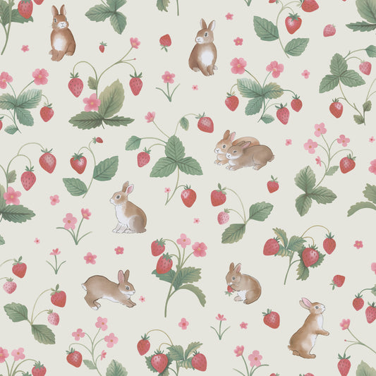 Bunnies & Berries Cream / Multi