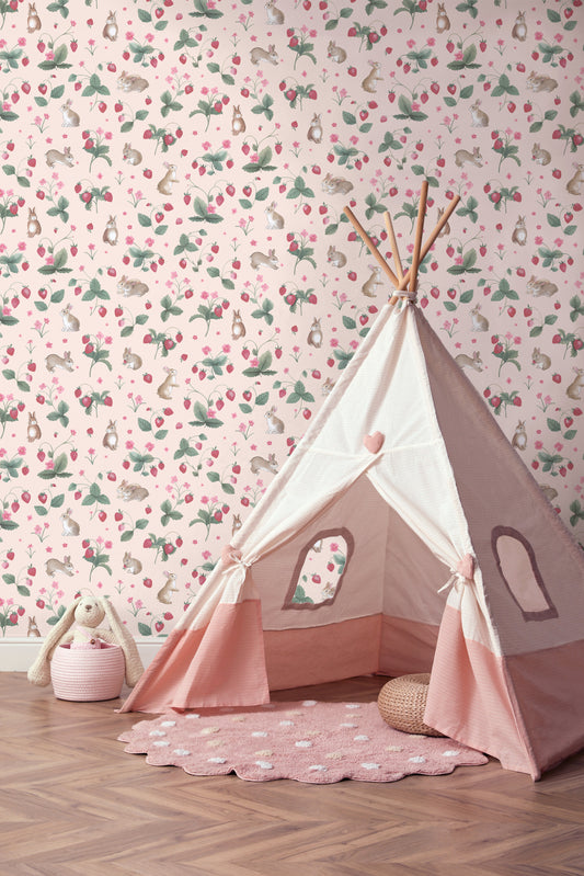 Bunnies & Berries Pink