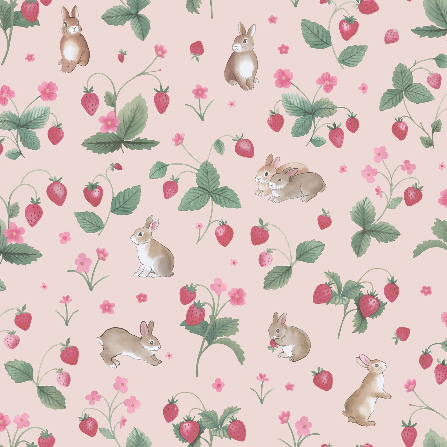 Bunnies & Berries Pink