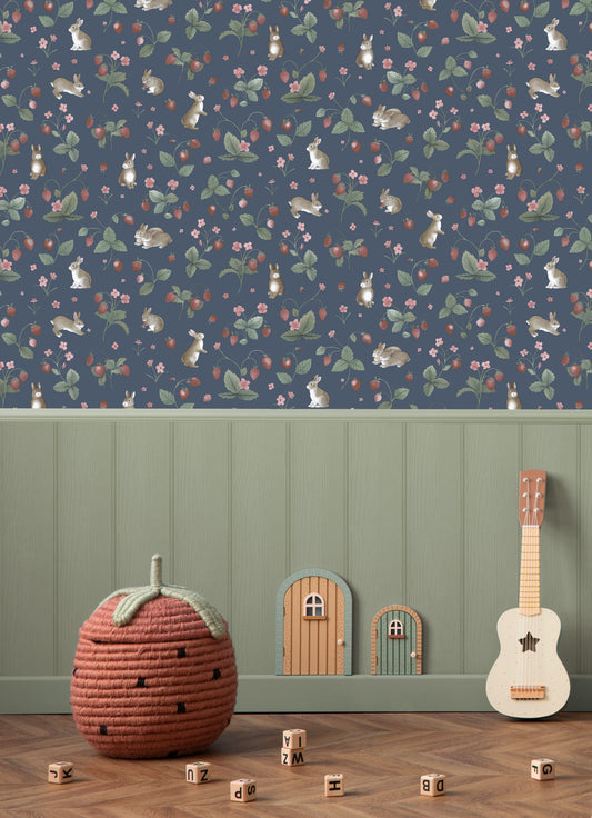 Bunnies & Berries Navy