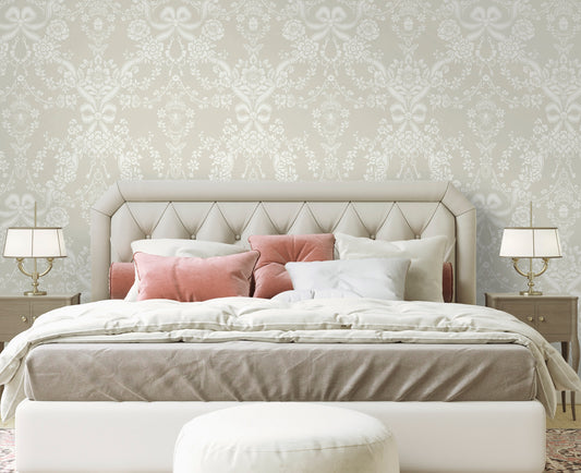 Bow Damask Taupe