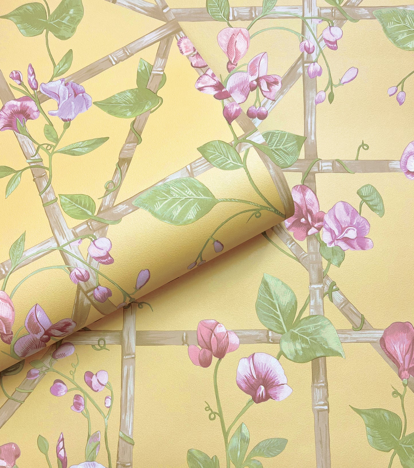 Trailing Floral Trellis Ochre