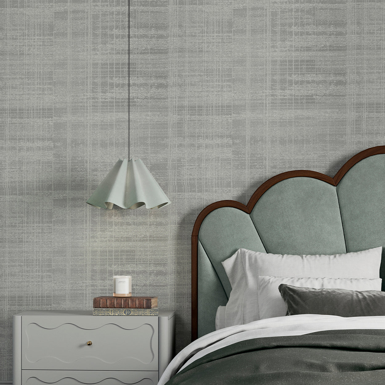 Lamont Weave Light Grey - Wallpaper Inn 