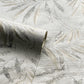 Luxury Leaf Soft Silver Wallpaper