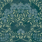 Floral Trail Blue Green - Wallpaper Inn 