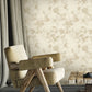 Zen Flower Wallpaper Beige