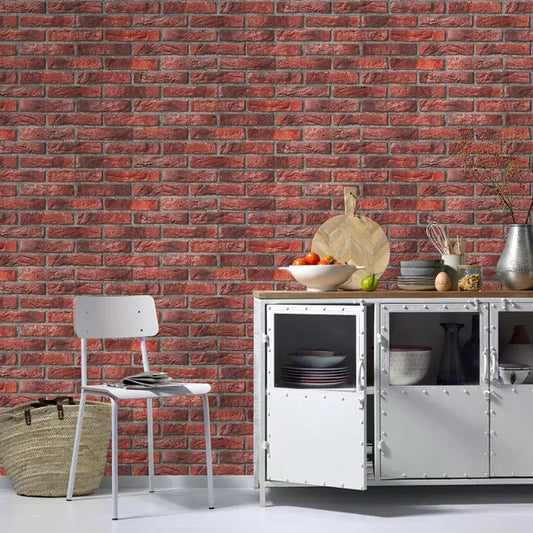 Farmhouse Brick Wallpaper - Wallpaper Inn 